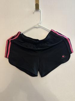 Adidas Black and Pink Athletic Shorts