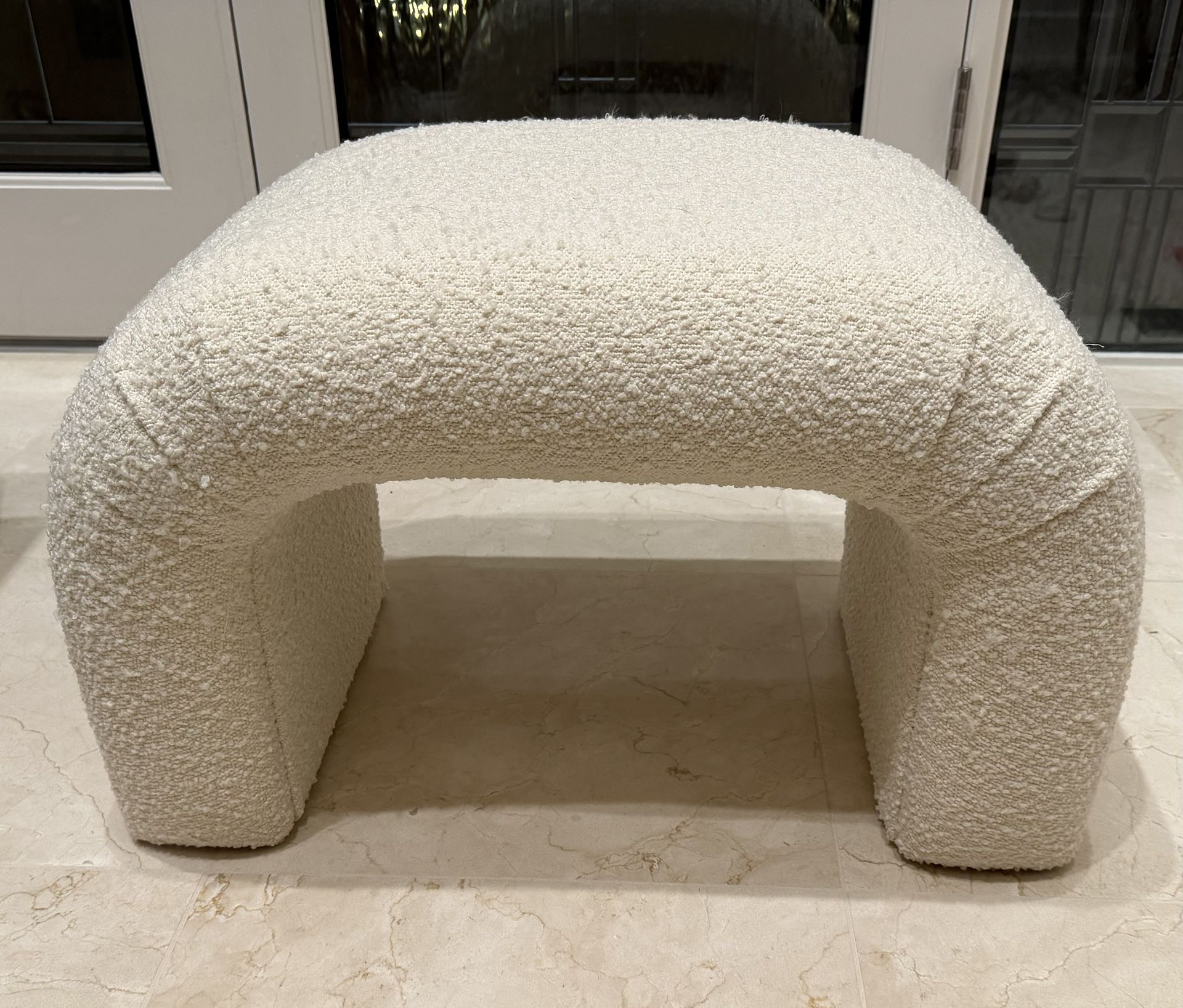 Crate & Barrel - Martini Small Upholstered Ottoman by Leanne Ford