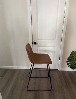 Faux leather stool