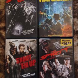 Sin City, Shoot Em Up, Watchmen, Spirit DVD Collection 