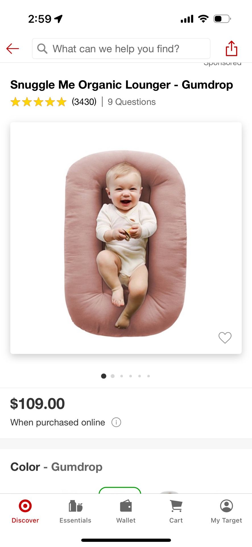 Snuggle Me Lounger Gum Drop