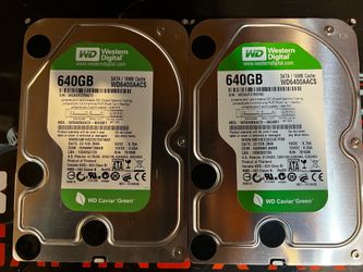 Western digital 640gb hard drives ( pair )