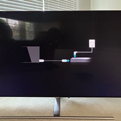 Samsung 65” TV with 2 pc hutch, it is 2 pc if you only want to use the bottom