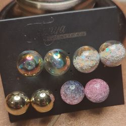 4pr front/back earrings