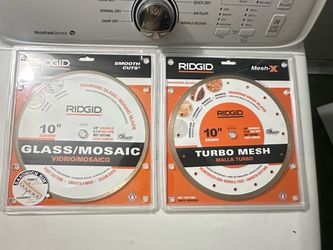 RIDGID 10" Diamond Blade Set – Glass/Mosaic & Turbo Mesh