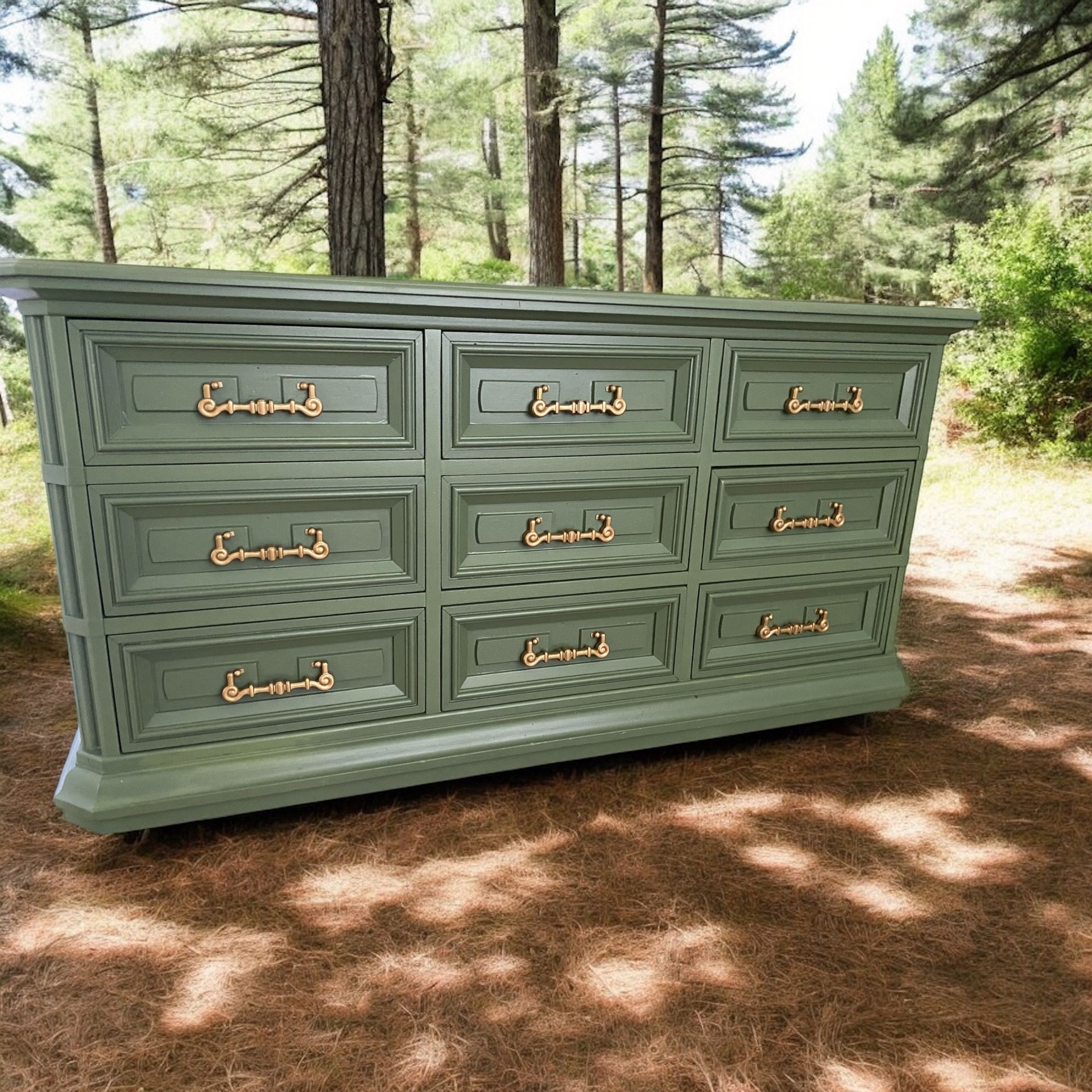 Large Drexel Bedroom Dresser Solid Wood 67x20x33 New