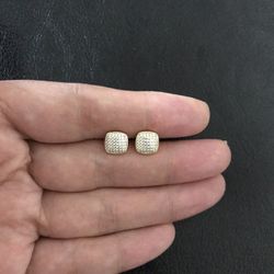 925 Sterling Silver Gold Plated Earrings .