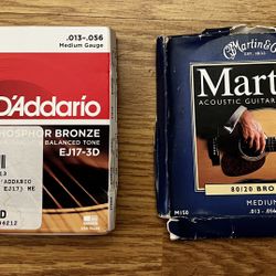 4 New Packs of Strings - D’Addario and Martin