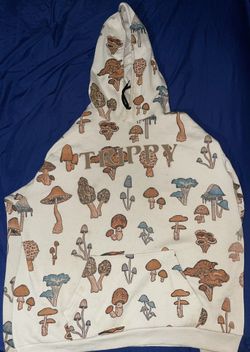 2XL “TRIPPY” Mushroom Print All Over Hoodie