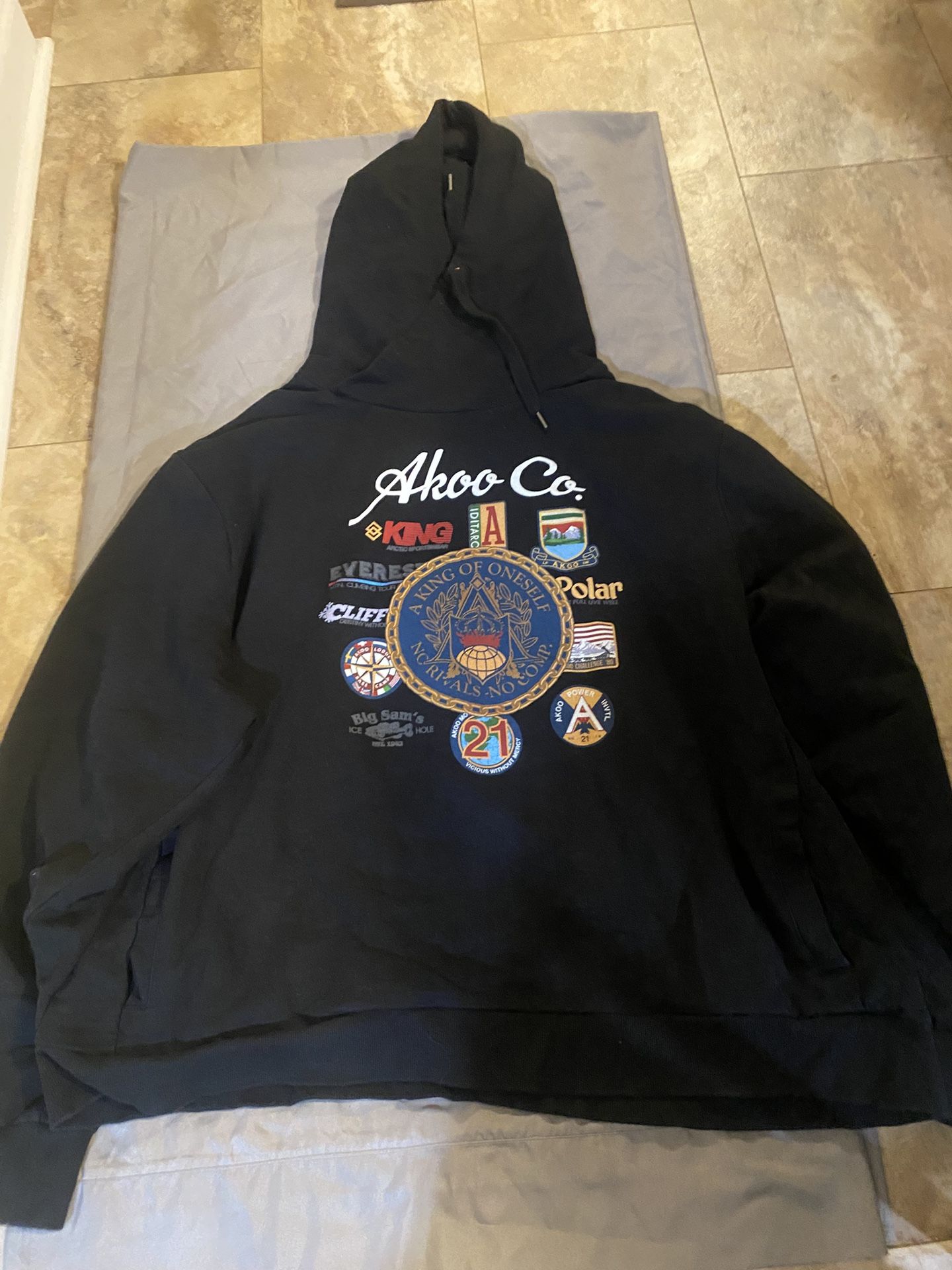 Akoo Hoodie, Color- Black, Size-5X