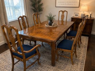 Solid Wood Dining Table Set - Heavy & Sturdy