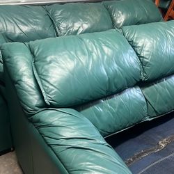 Leather Sectional, Sofa Bed Section