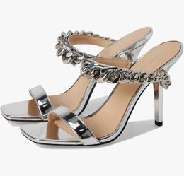 MICHAEL Michael Kors Bianca High Sandals Silver Size 6