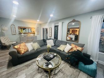 Sectional Sofa Couch- Federal Blue 