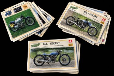 Vintage 1990s Edito-Service Atlas Motorcycle Trading Cards - Lot of 53