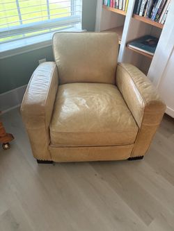Tan Leather chair - restoration hardware