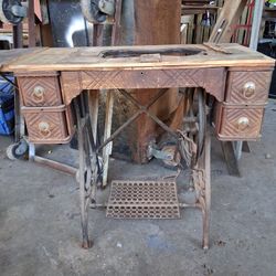 Antique Sewing Machine Table