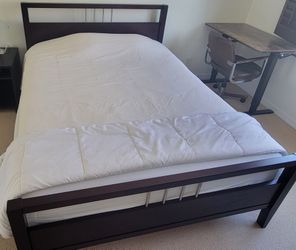 Queen Size Chocolate Brown Bed Frame