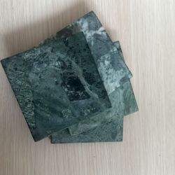 Green Marble Coasters 