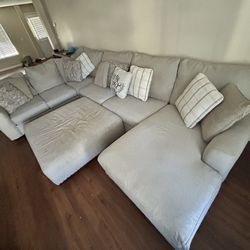 Large Sectional Couch with Ottoman