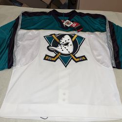 Nwt Authentic Nike Anaheim Mighty Ducks Jersey White Mens 48 Mic 90s Vintage