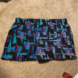 Rare OCEAN BLUE SURFing Swim SHORTS With Pockets &  Drawstring 