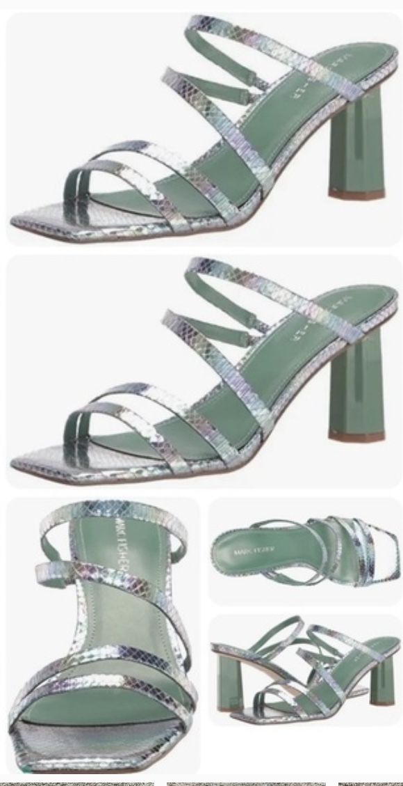 Marc Fisher Green Metallic Heels