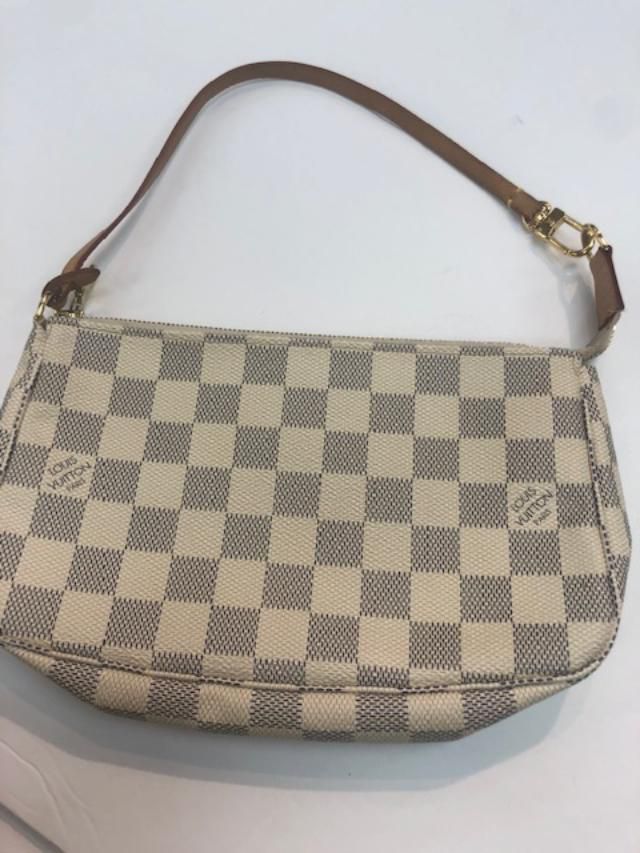 Louis Vuitton Pouchette Pouch AZUR Damier purse bag Very Good Condition LAYAWAY AVAILABLE