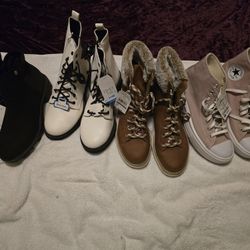 Size 11 Women Boots and Converse Sneakers