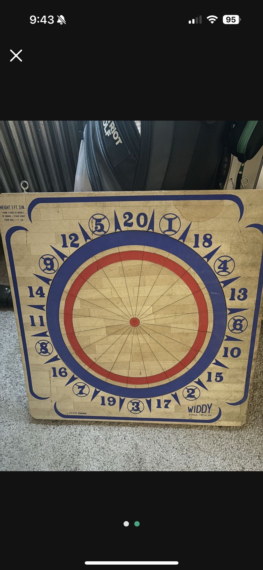 Widdy Dart Board Is Used On One Side Other Brand New 