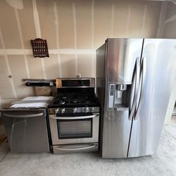 LG Gas Range, Refrigerator, Dishwasher 