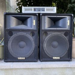 YAMAHA SPEAKERS+QSC GX-5 AMP