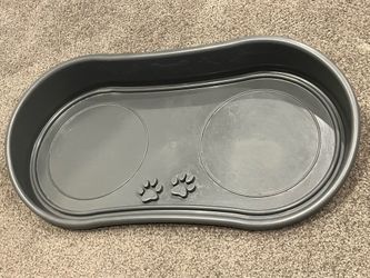 Double Pet Bowl Feeding Tray