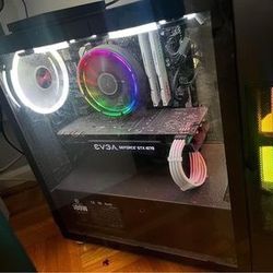 Gaming PC W/ Monitors Keyboard And Mouse