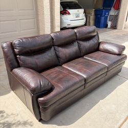 Brown Leather Couch
