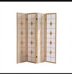 New in the box White Room Divider, 67 Inch Tall Japanese Style Room Divider, Folding Privacy Shoji Screen, Dividers for Room Separation, Portable Part