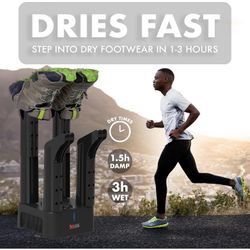 Boot Dryer, Silent Shoe Dryer & Warmer with Heat Blower, Timer, Detachable Racks, Forced Air for Quick Drying, Helps Reduce Odor, 2 Pairs Boot Warmer