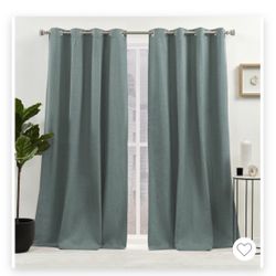 Sage Living Room Curtains - 8 Panel set 