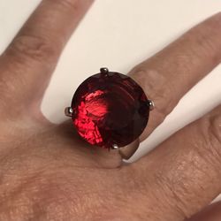 Free Shipping.  Garnet 925 Sterling Silver Ring