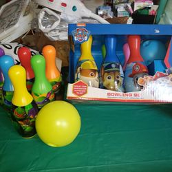 NINJA TURTLES AND PAW PATROL BOWLING NEW