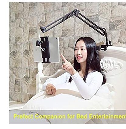 Tablet Stand for Bed,360 Degree Rotating Bed Tablet Mount Holder Stand with Aluminum