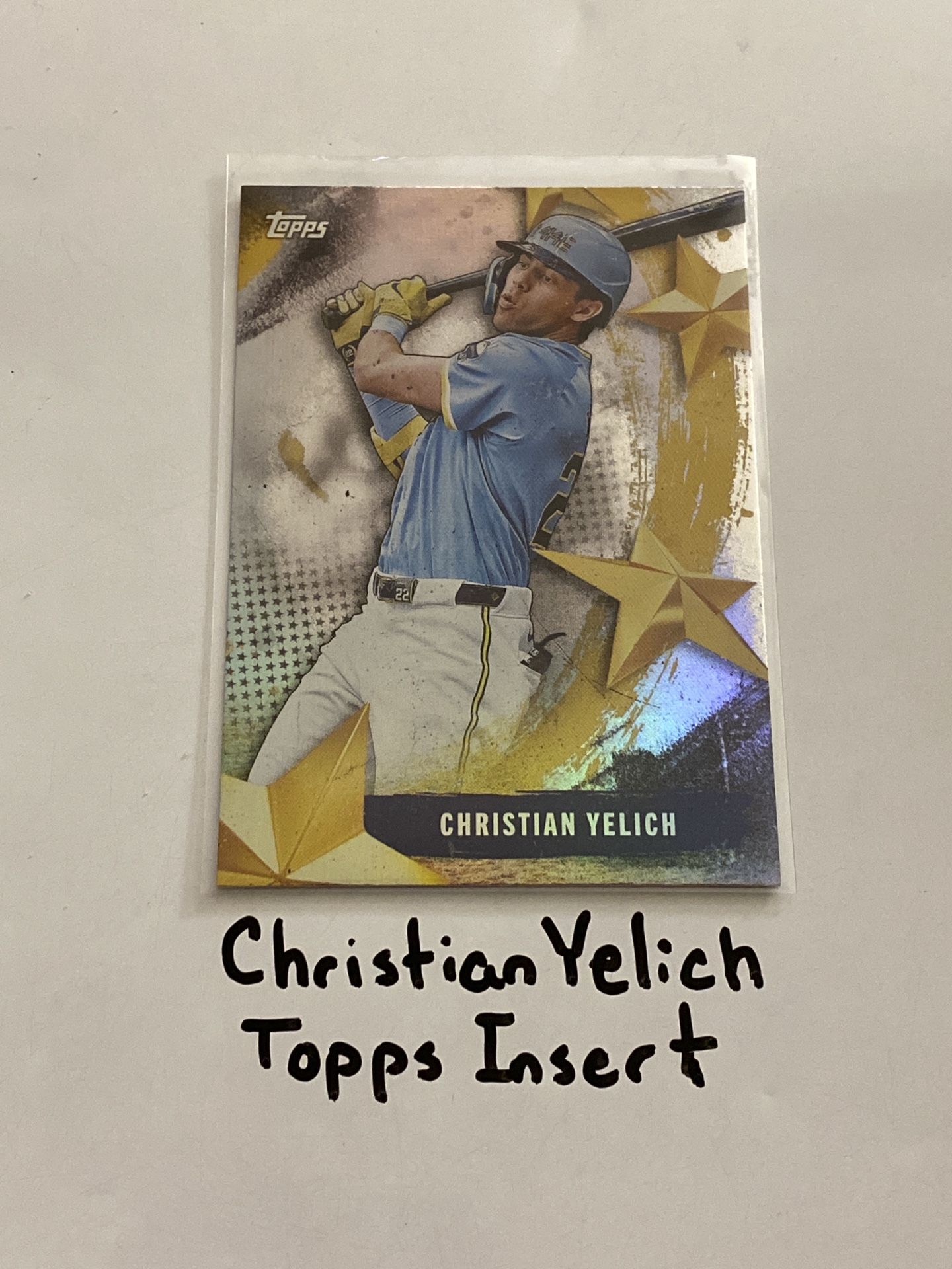 Christian Yelich Milwaukee Brewers Outfielder Topps Short Print Insert Card.