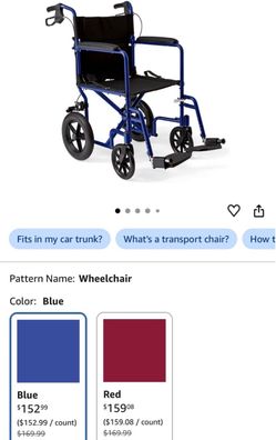 Blue Wheelchair with Footrests