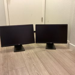Dual 22 inch widescreen monitor monitors 22" wide screen computer desktop pc computers desktops pcs 