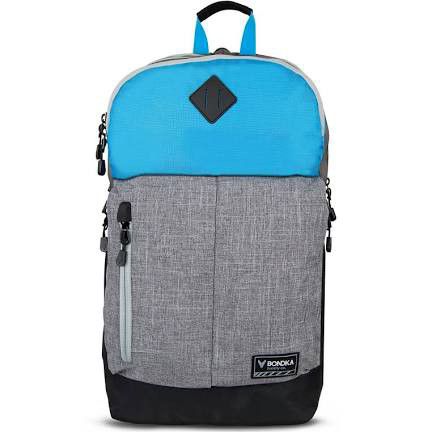 NWT Bondka "Jumpstreet" Heather Gray/Blue Laptop Backpack