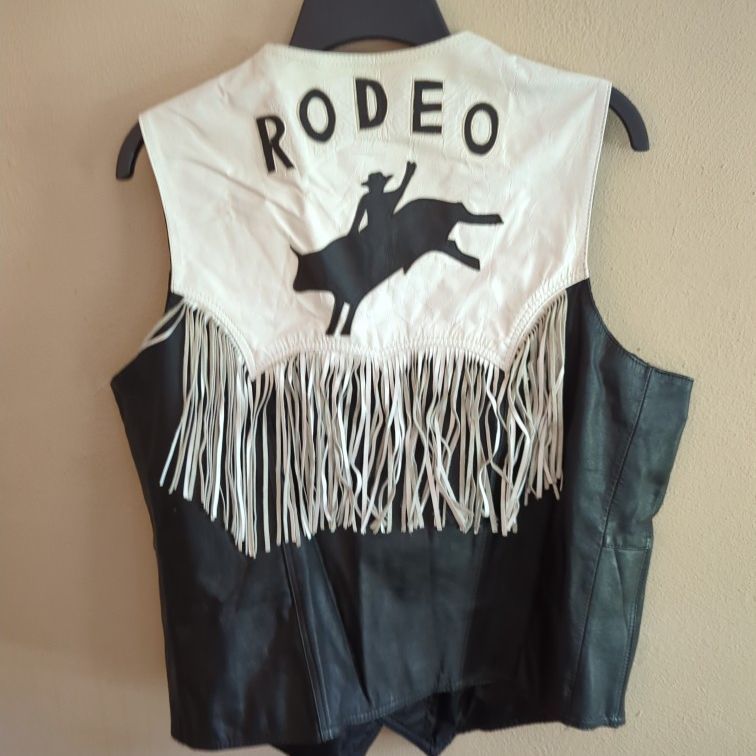 Rodeo Vest , Real Leather Size 42.