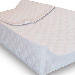 Changing Table Mattress/Contoured Changing Pad (Lifted Sides with Straps and Buckle for Extra Security)