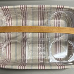 Longaberger Basket With Liner And Insert