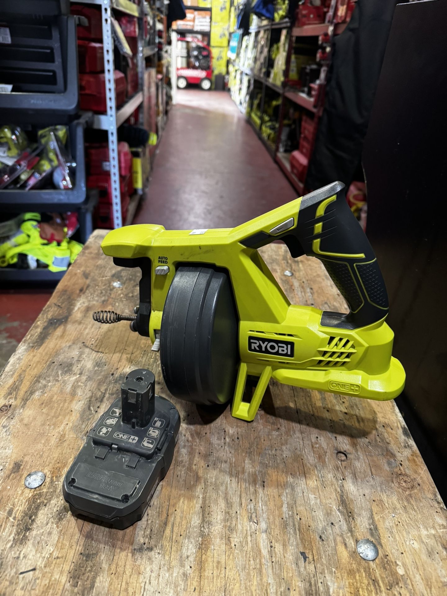 Ryobi 18 volt 25’ Drain Auger Kit