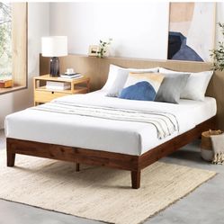 Queen Bed Frame - Amaryn Solid Wood Platform